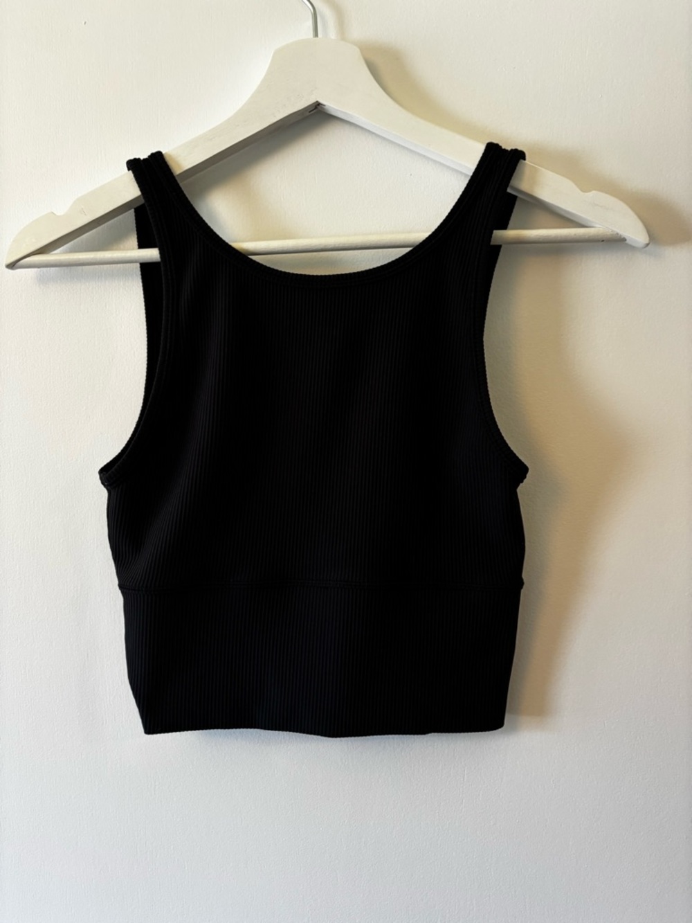 Lululemon Black Ribbed Tank Crop Top